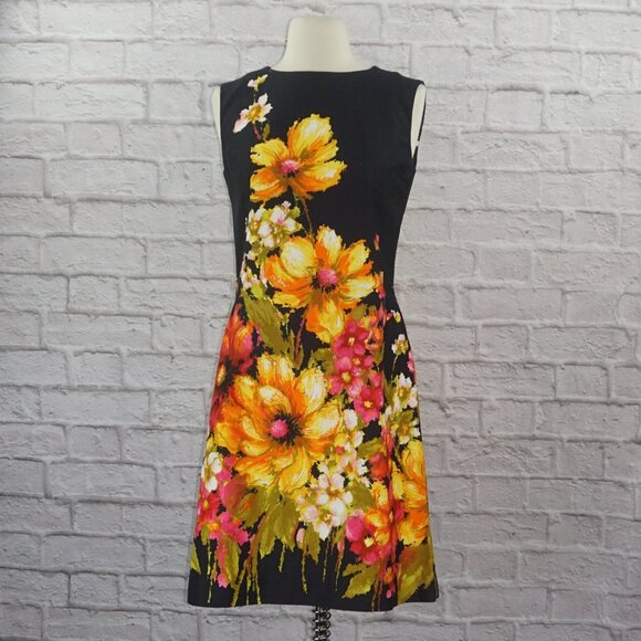 Vintage 60s Floral Mini Dress - Picture 1 of 8